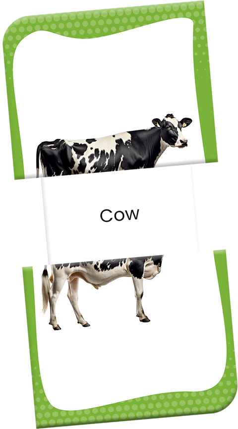 Slide & Learn Flash Cards - FARM ANIMALS & THEIR BABIES