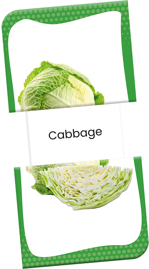 Slide & Learn Flash Cards - FRUITS & VEGETABLES