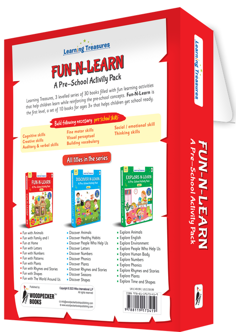 Fun-N-Learn: A Pre-School Activity Pack (Level 1) (10 Vol. Boxed Set)