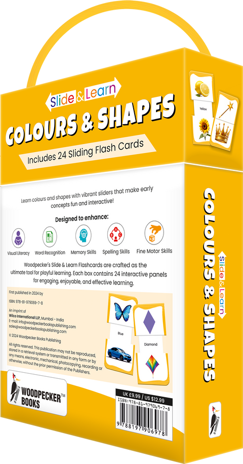 Slide & Learn Flash Cards - COLOURS & SHAPES