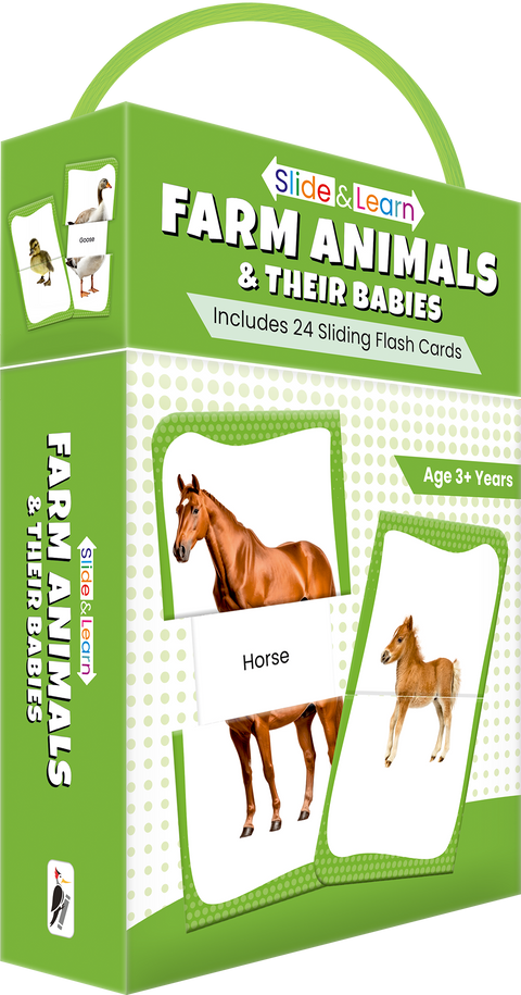 Slide & Learn Flash Cards - FARM ANIMALS & THEIR BABIES
