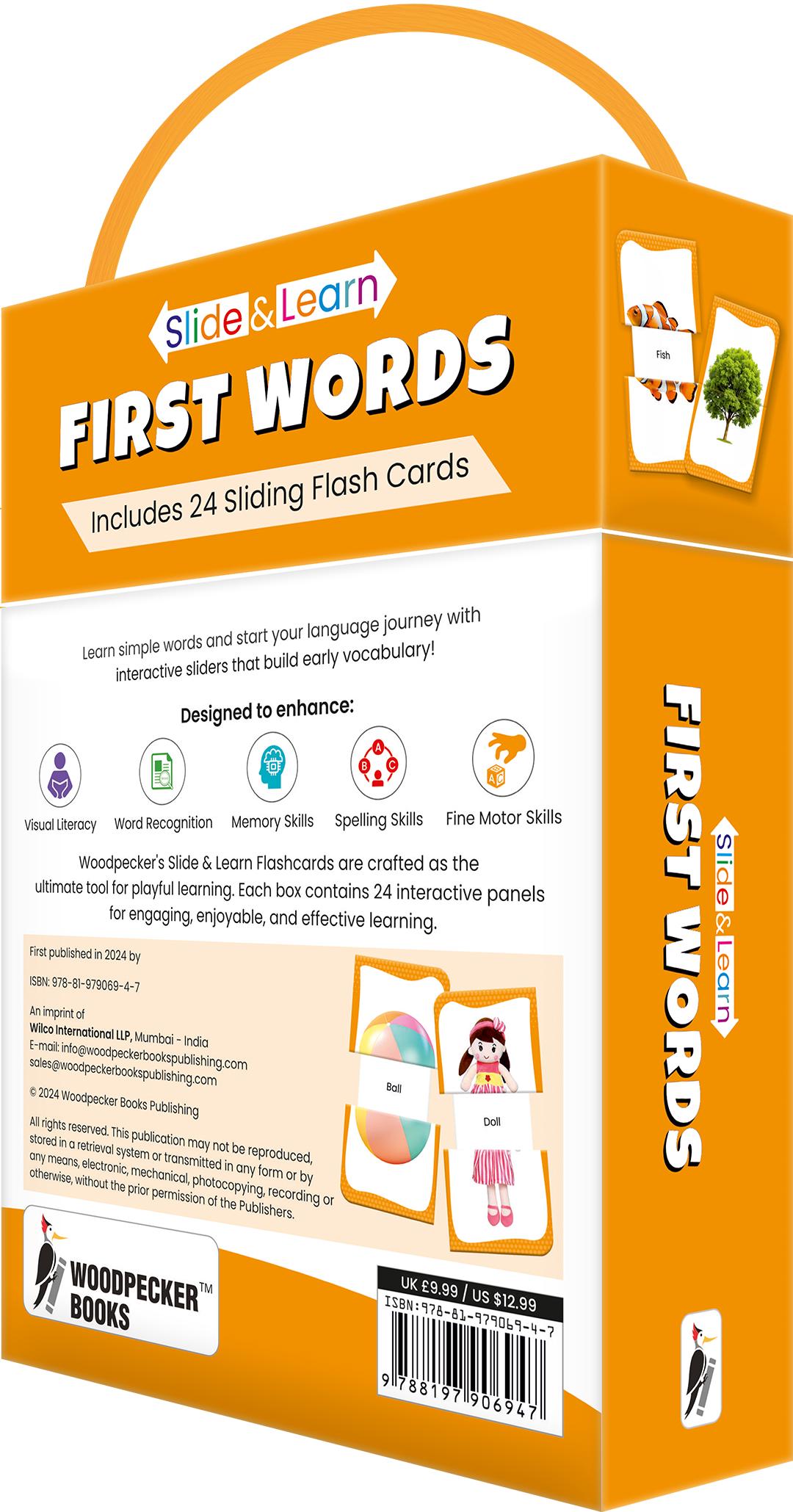 First Words Flash Cards – 36 Carte Illustrate Per Bambini, Con Anello Portacarte, Età Prescolare