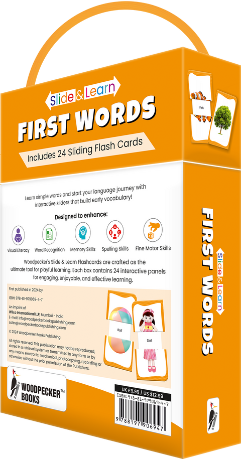 Slide & Learn Flash Cards - FIRST WORDS