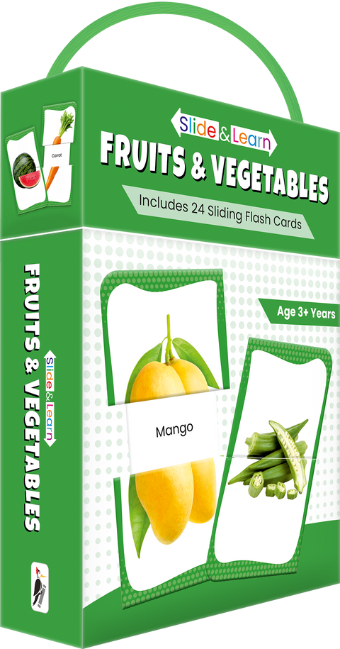 Slide & Learn Flash Cards - FRUITS & VEGETABLES