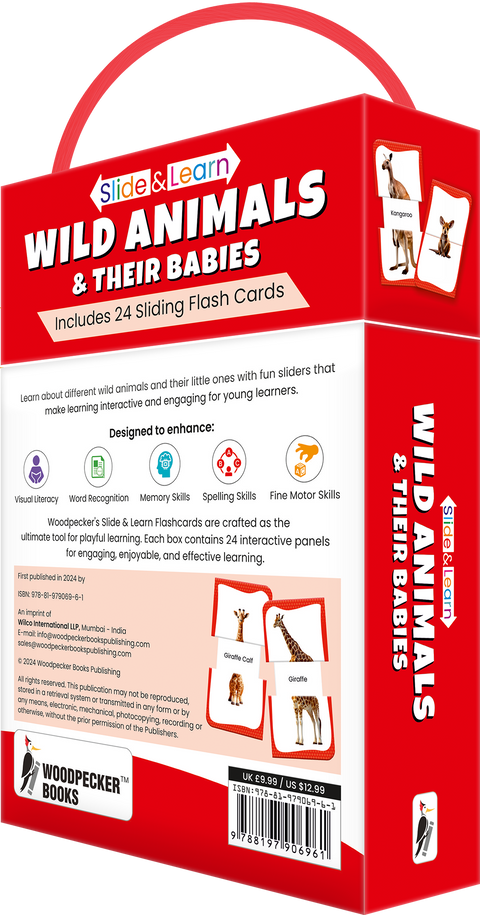 Slide & Learn Flash Cards - WILD ANIMALS & THEIR BABIES
